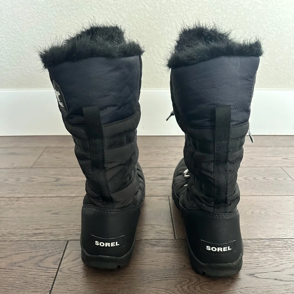 Sorel Women’s Whitney Tall Lace II Boots in Black & White - Picture 3 of 7